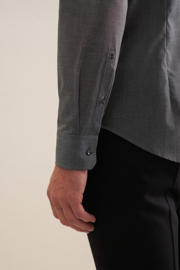 thumbnail: Seidensticker gemêleerd slim fit overhemd grijs