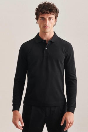 slim polo zwart