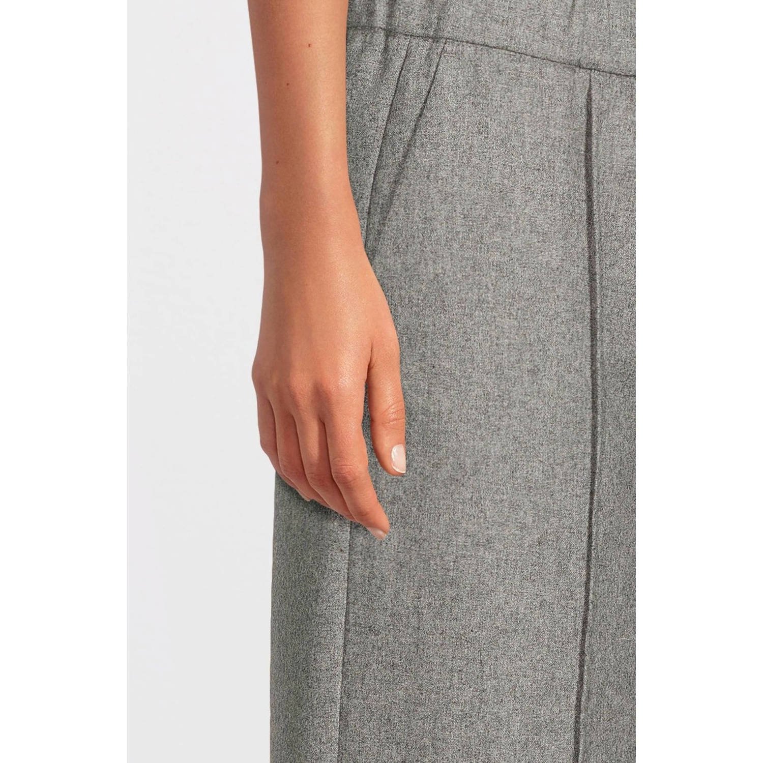 Circle of Trust wide leg broek met wol grijs