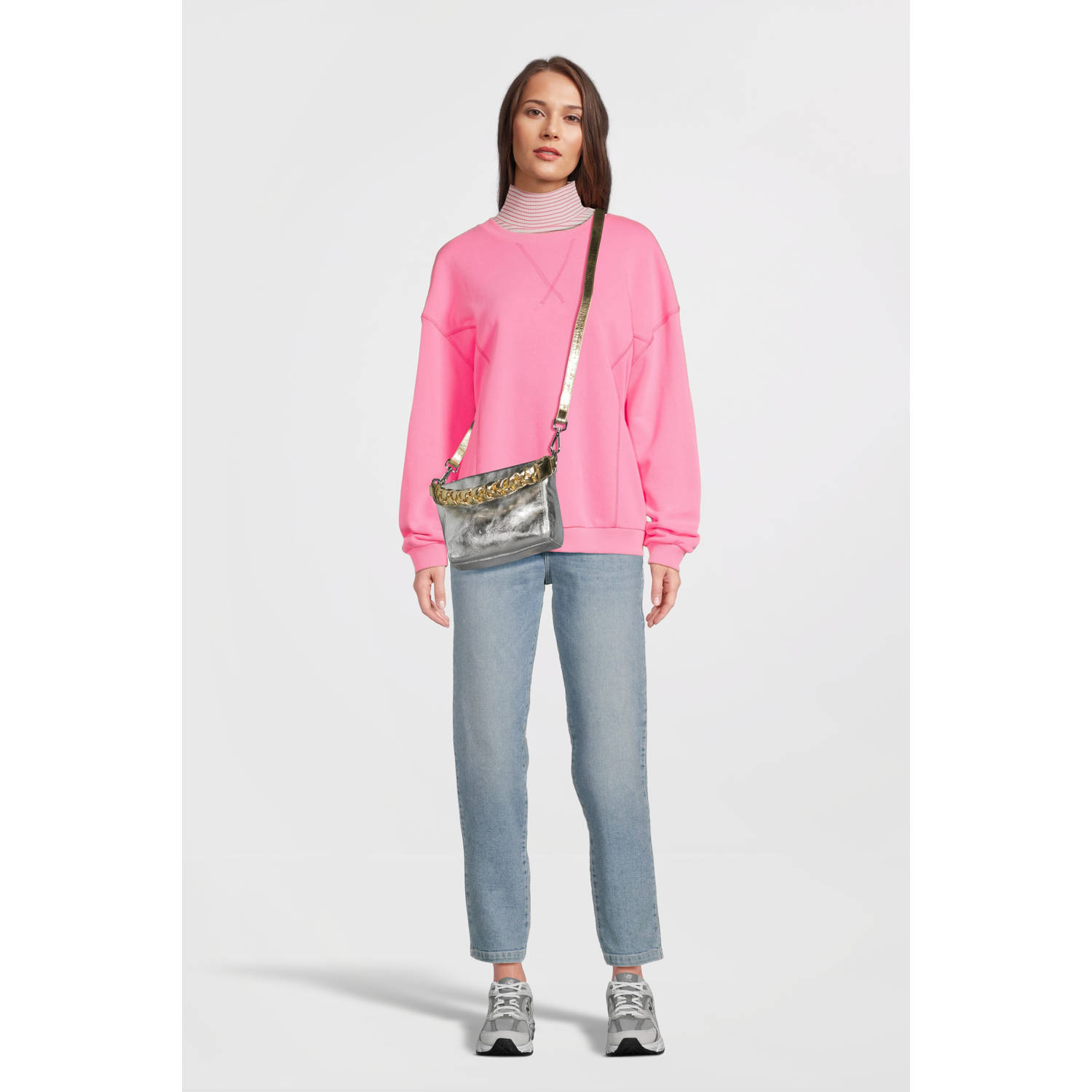 Circle of Trust gestreepte top Kaia roze crème