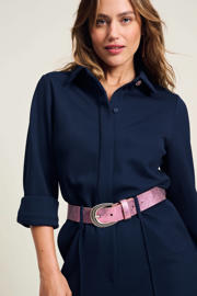 thumbnail: POM Amsterdam wide leg jumpsuit donkerblauw
