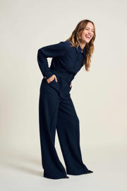 thumbnail: POM Amsterdam wide leg jumpsuit donkerblauw