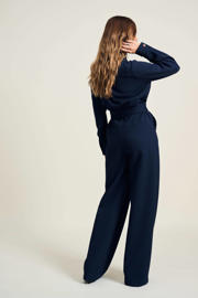 thumbnail: POM Amsterdam wide leg jumpsuit donkerblauw