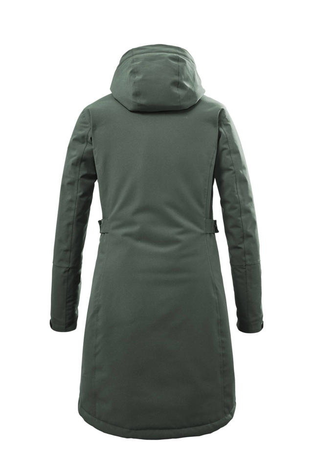 killtec Women's Functionele parka/parka met afritsbare capuchon Alisi, anthracite, 40, 32730-000