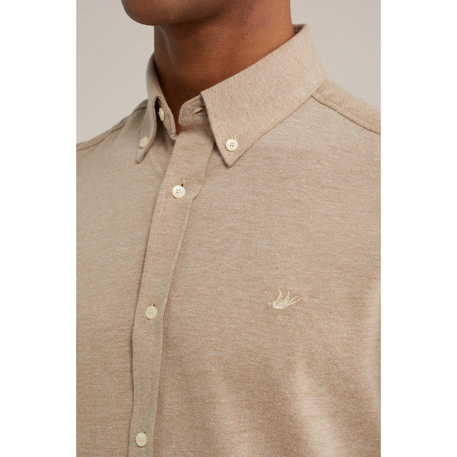 WE Fashion WE Fundamentals Tall fit overhemd beige