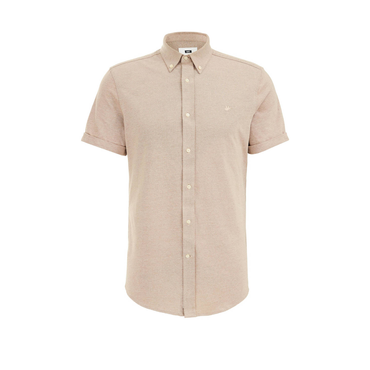 WE Fashion slim fit overhemd met logo otter