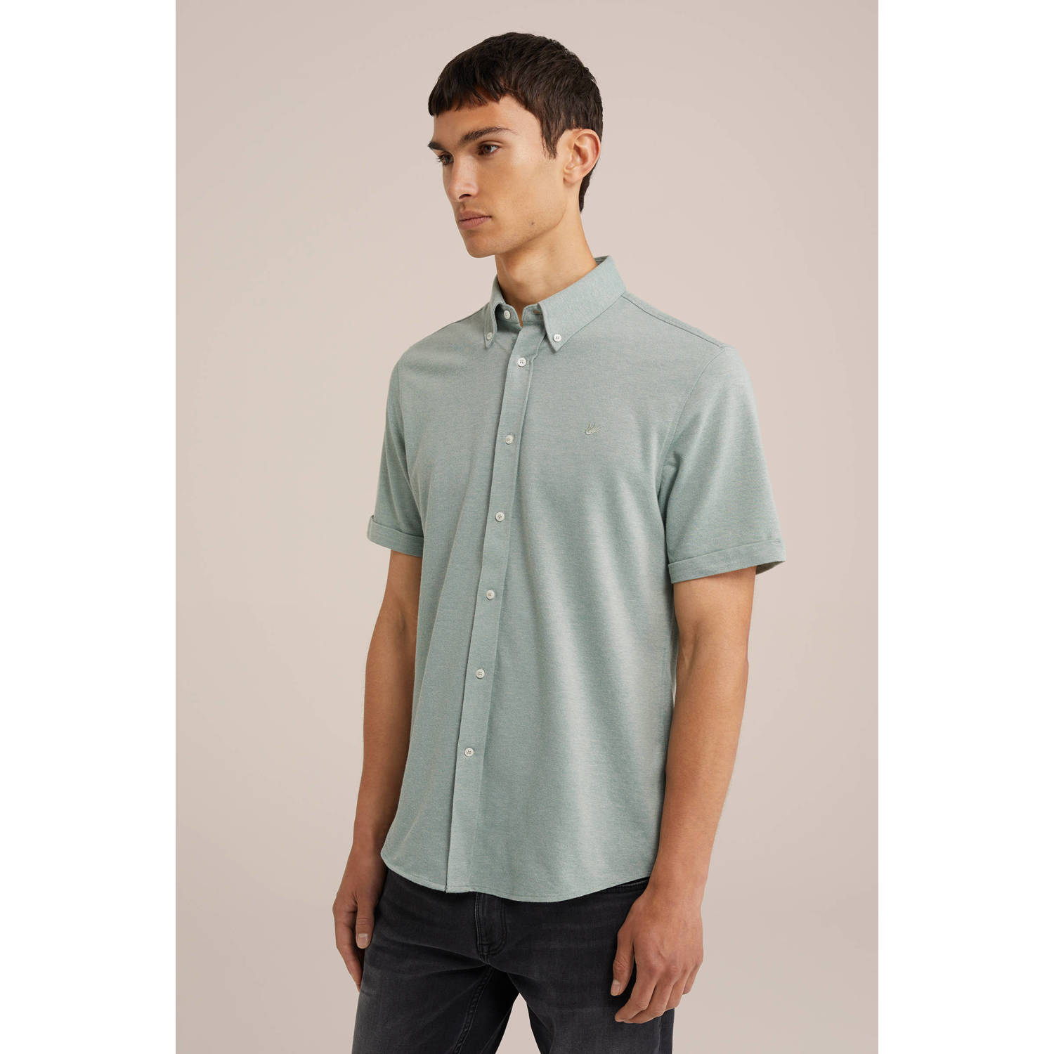 WE Fashion WE Fundamentals Tall fit overhemd lichtblauw