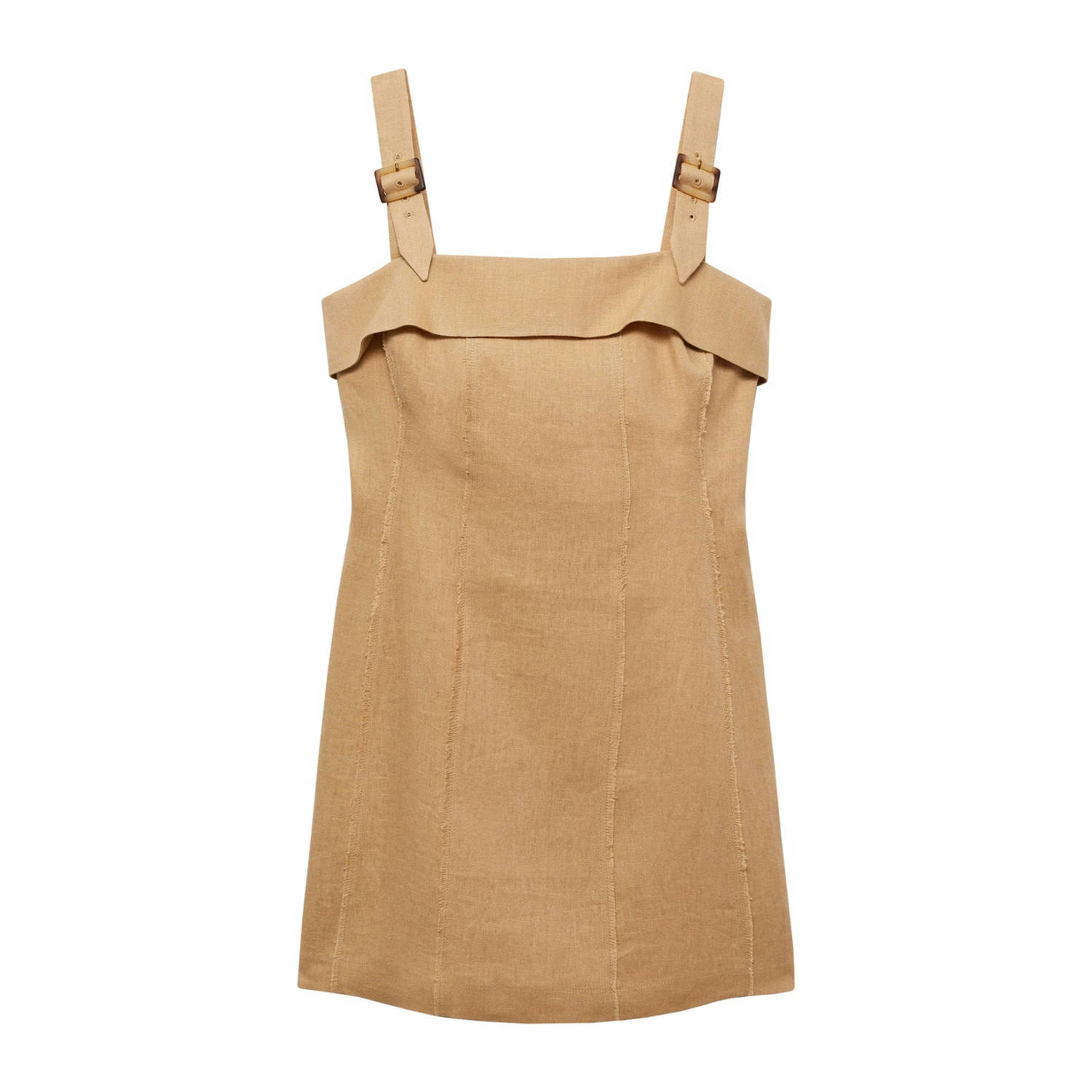 Mango linnen jurk beige