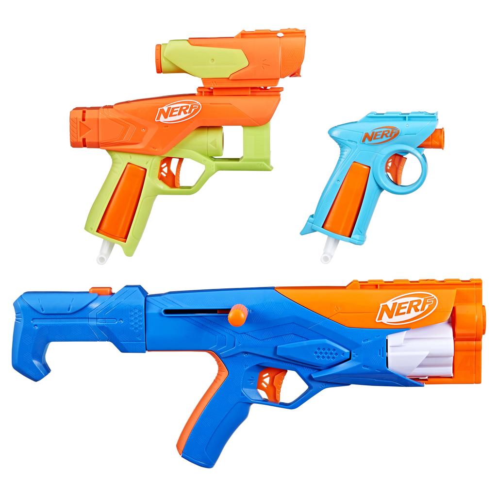 Nerf N Series Gear Up Pack, 3x Blasters, 18 Nerf N1 Darts Alleen voor de Nerf N Series Blasters