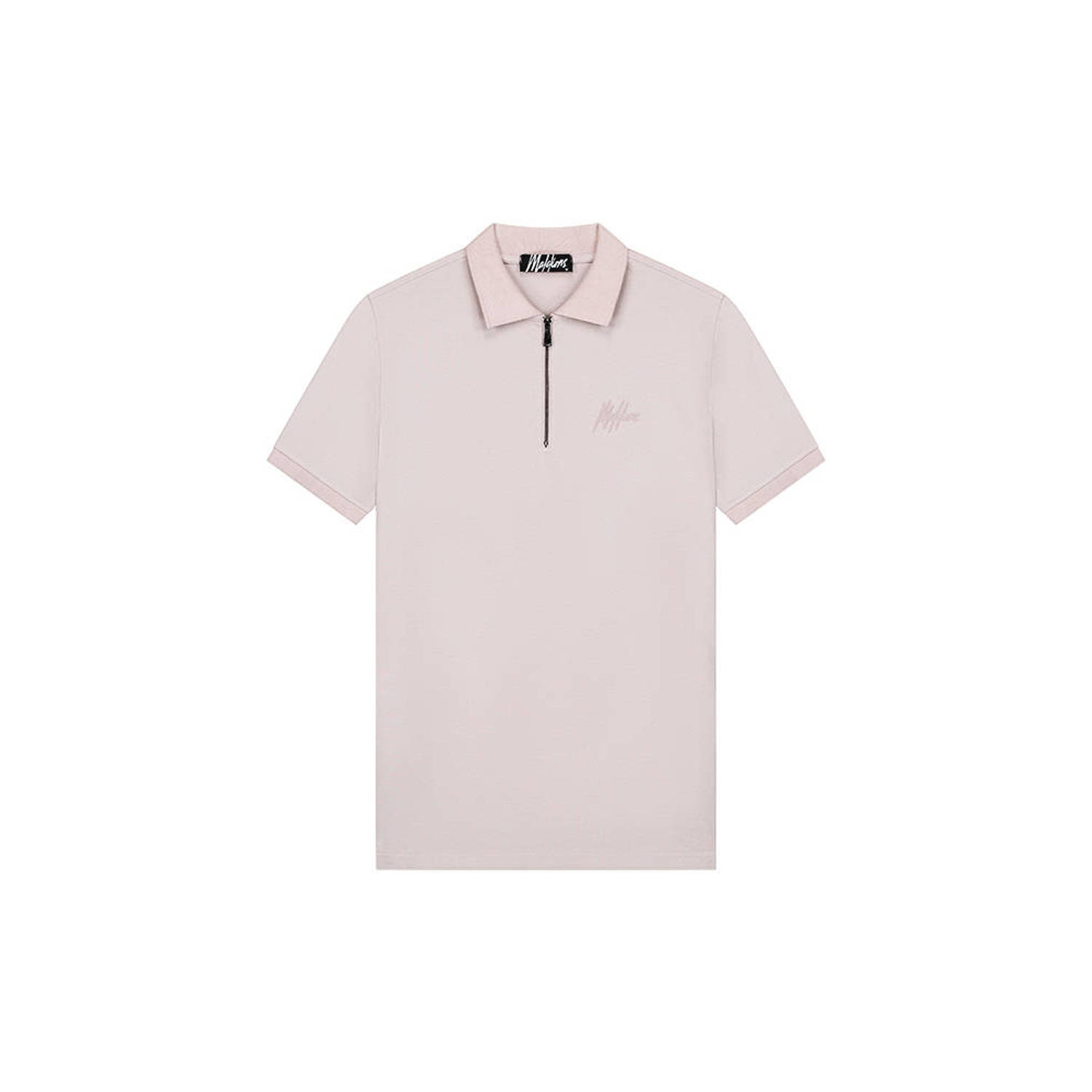 Malelions polo met logo taupe