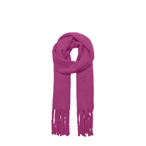 sjaal ONLROSEANNA met franjes fuchsia