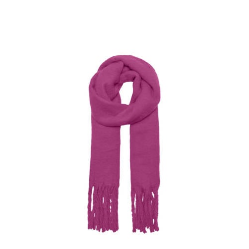 ONLY sjaal ONLROSEANNA met franjes fuchsia afbeelding