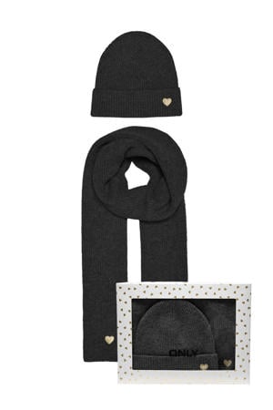 giftbox muts + sjaal ONLAVERY zwart