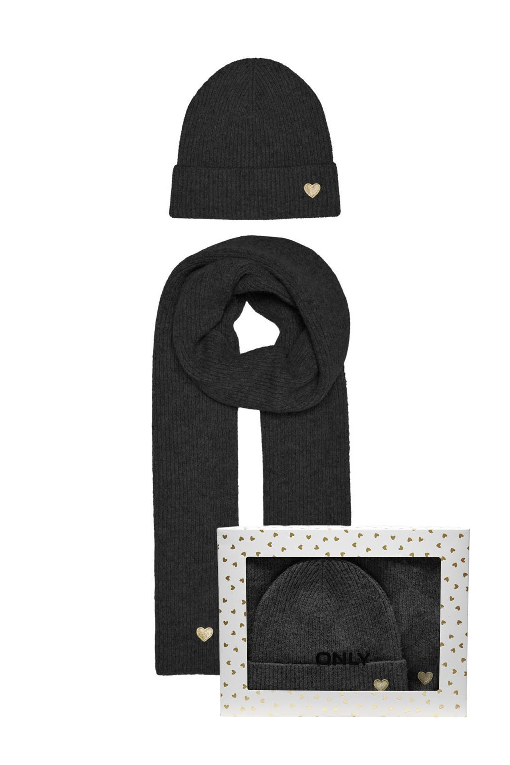 ONLY giftbox muts + sjaal ONLAVERY zwart