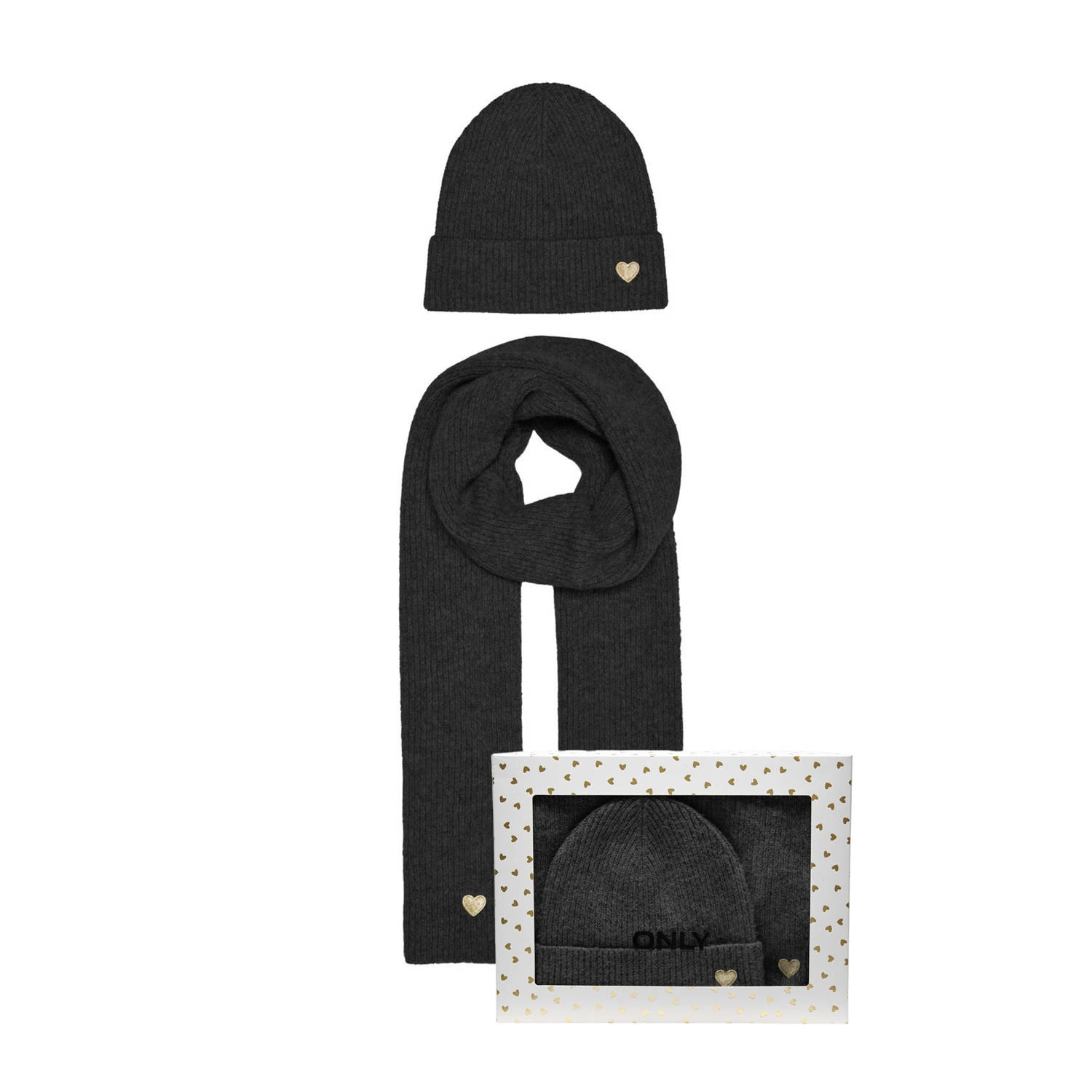 ONLY giftbox muts + sjaal ONLAVERY zwart
