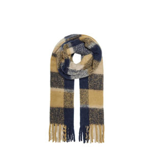 geruite sjaal ONLDANNA donkerblauw/geel