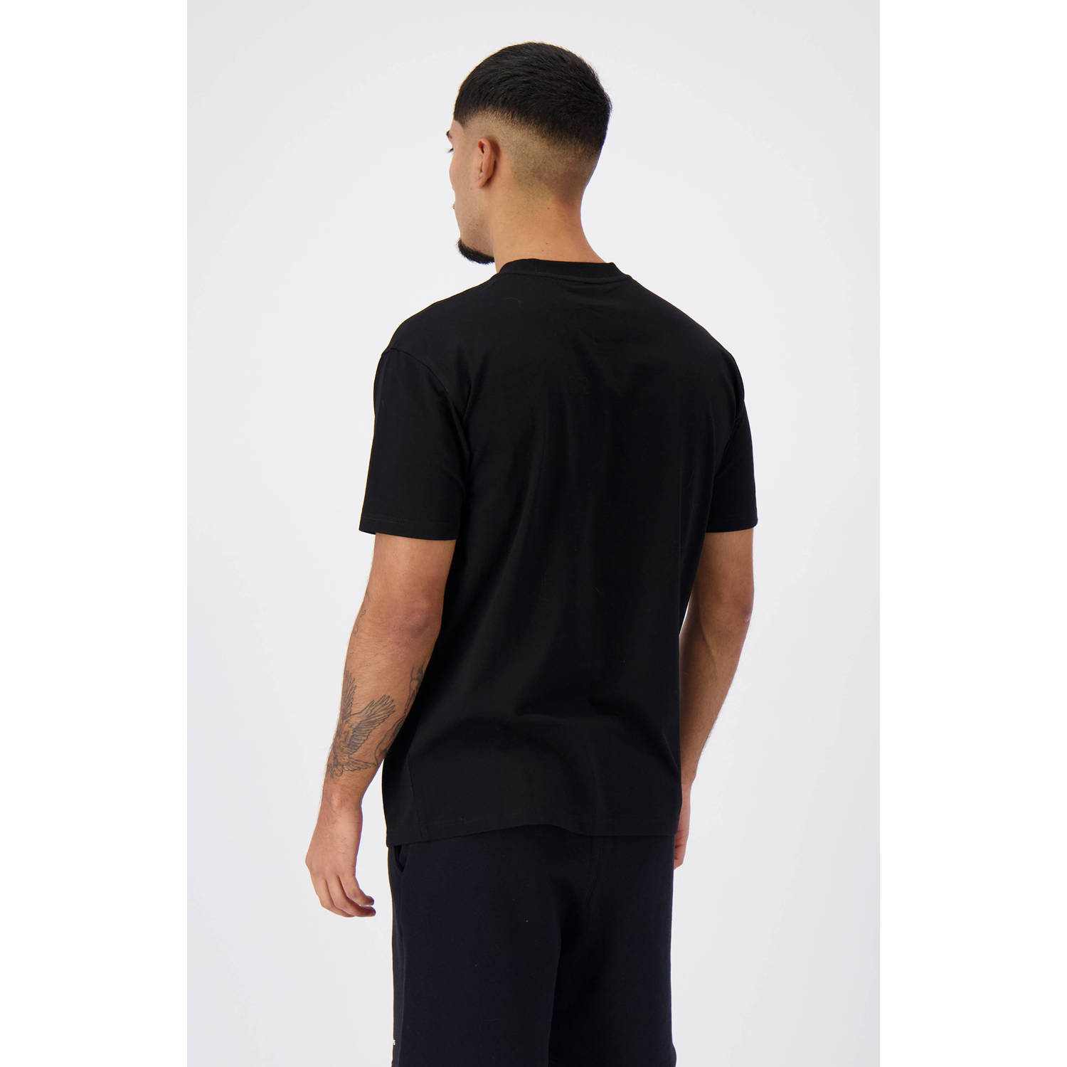 BLACK BANANAS regular fit T-shirt CURSIVE SCRIPT met logo zwart