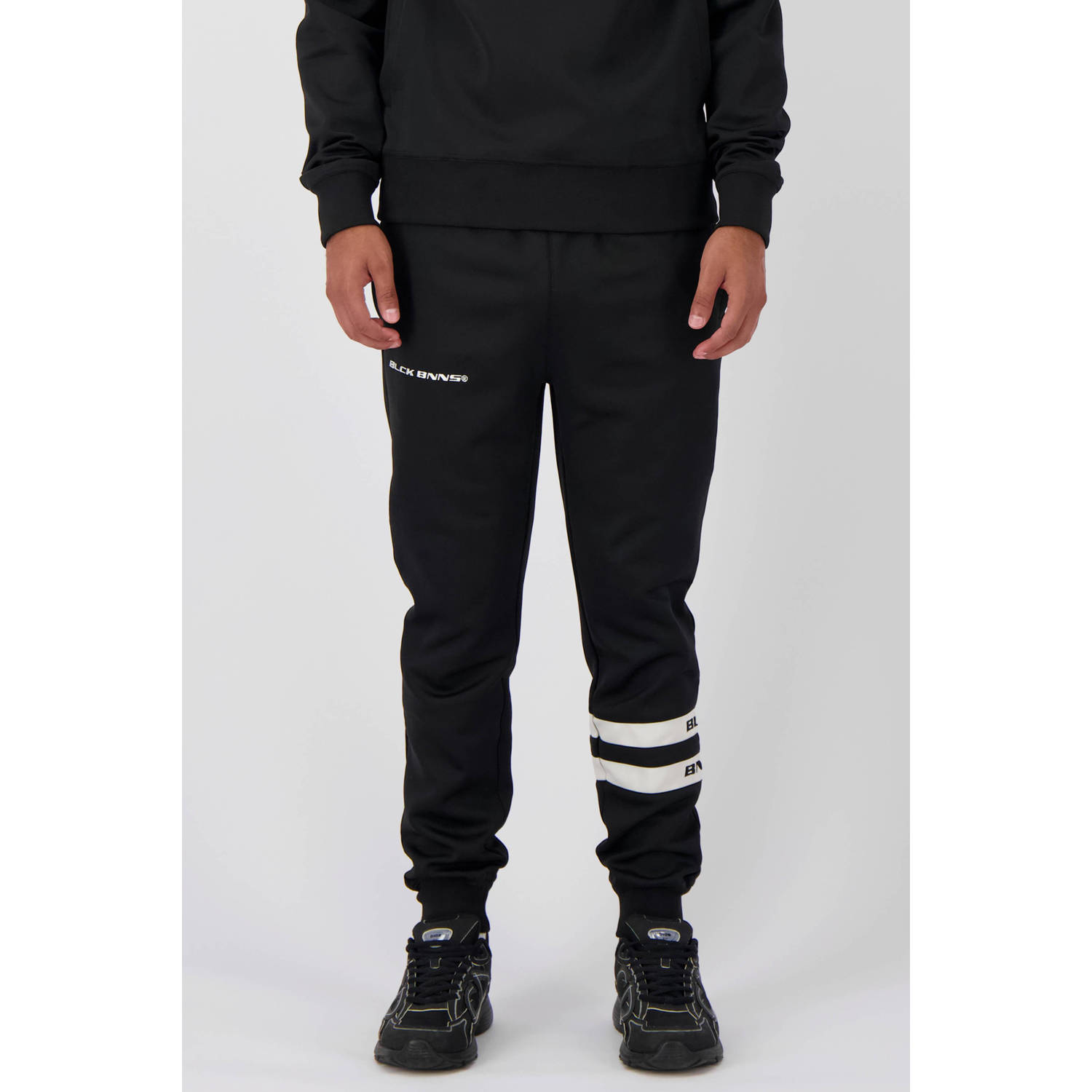BLACK BANANAS regular fit joggingbroek CHARGE met logo zwart