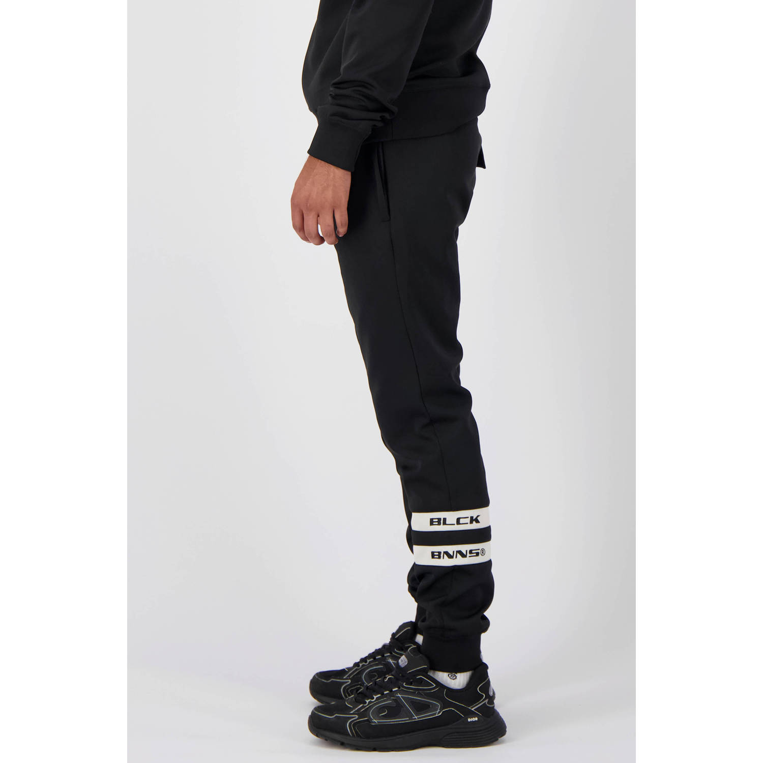BLACK BANANAS regular fit joggingbroek CHARGE met logo zwart