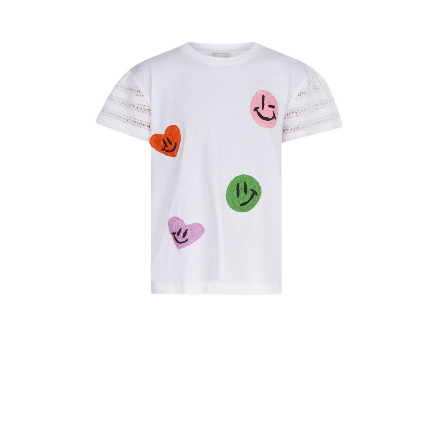 Shoeby T-shirt met printopdruk en open detail wit