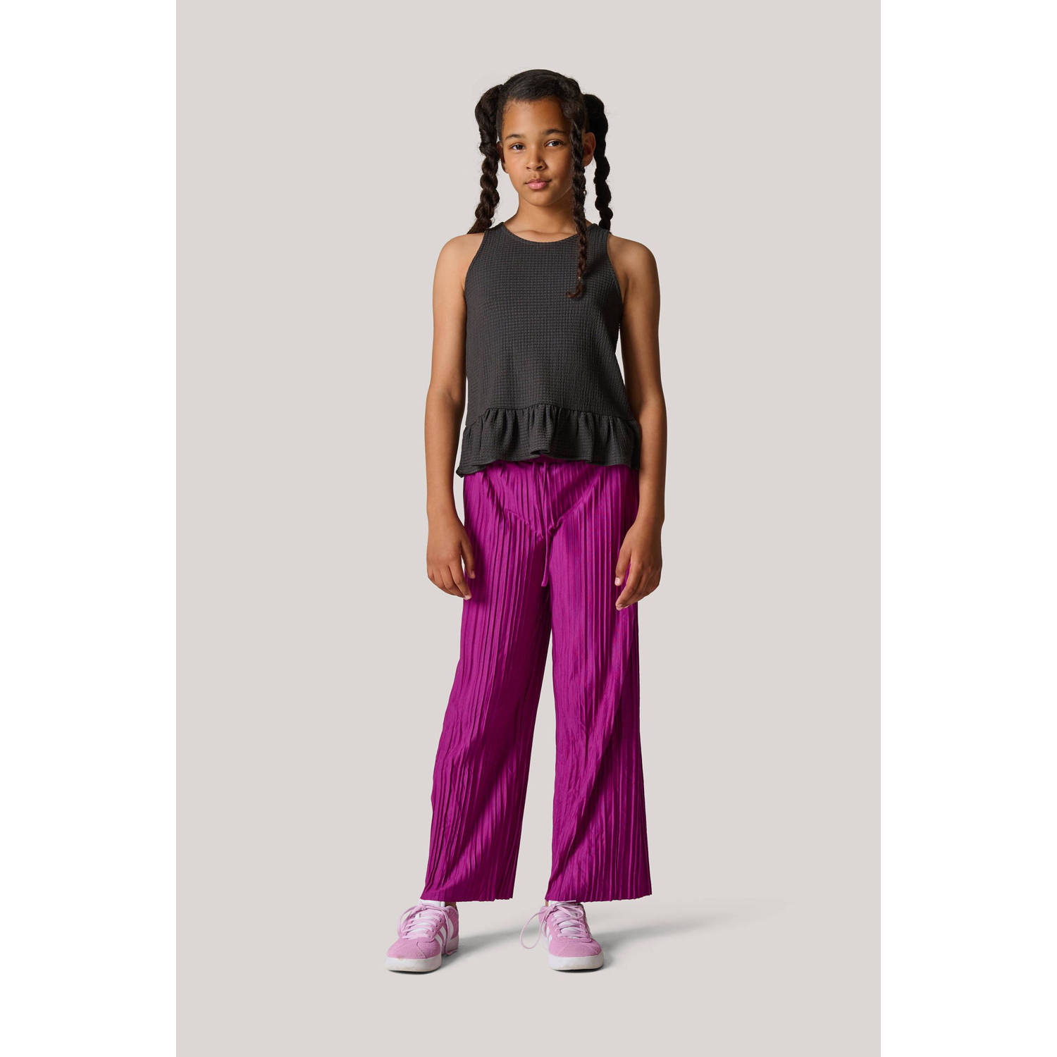 Shoeby wide leg broek paars