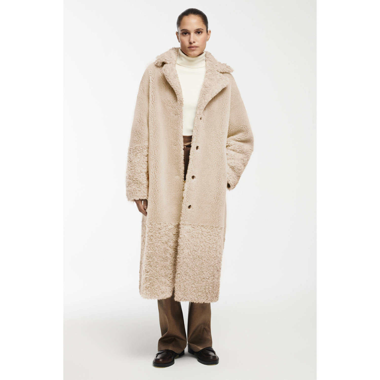 Studio AR by ARMA teddy winterjas Floor beige