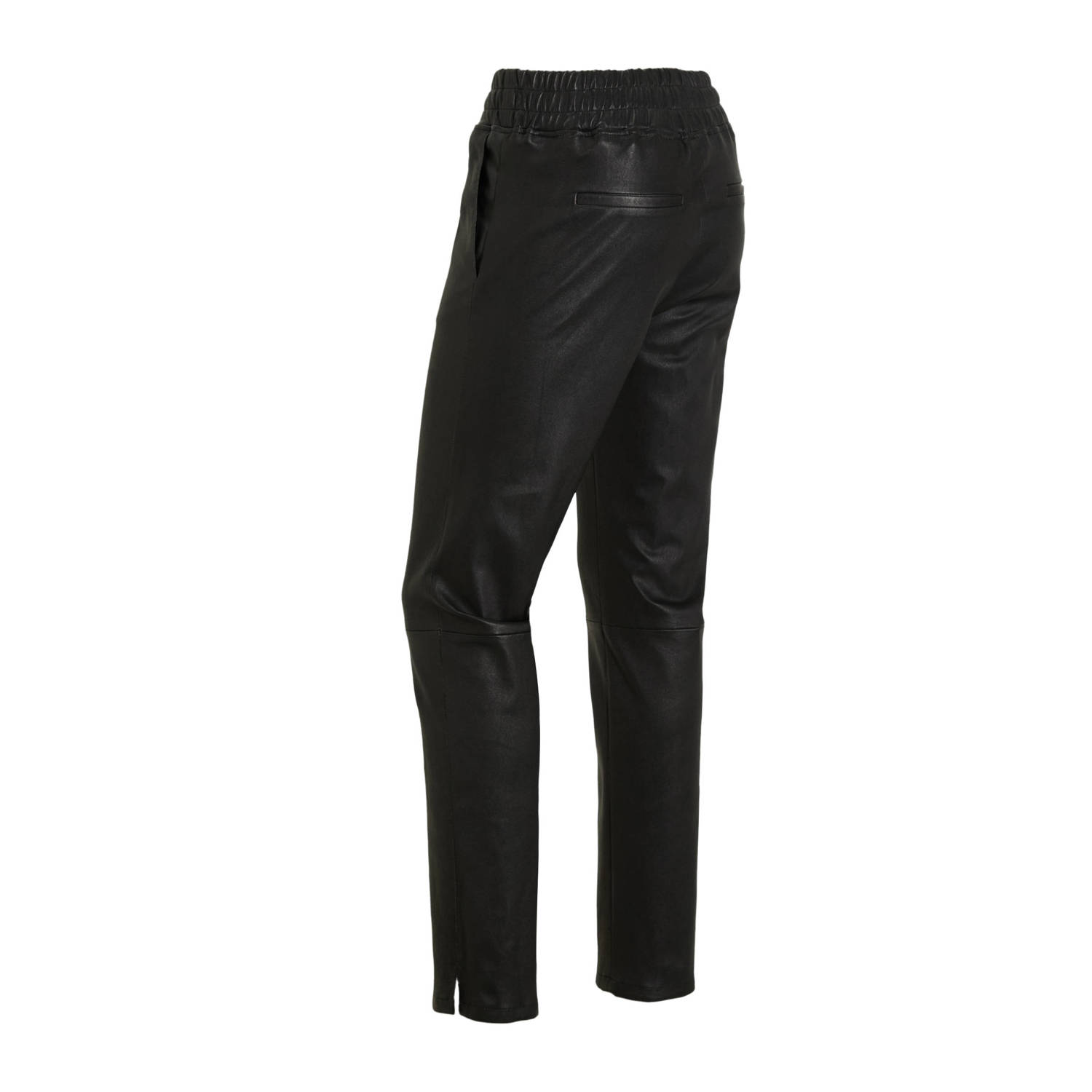Studio AR by ARMA leren skinny broek Noa zwart