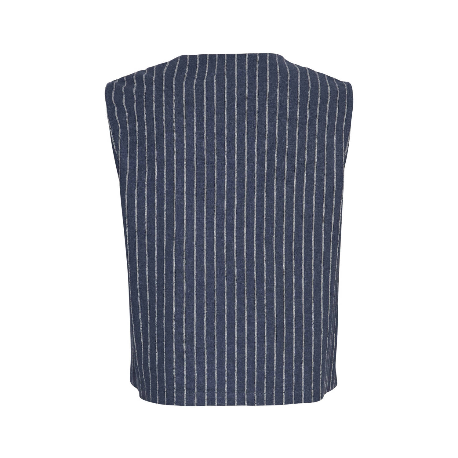 MSCH Copenhagen gilet met krijtstreep donkerblauw