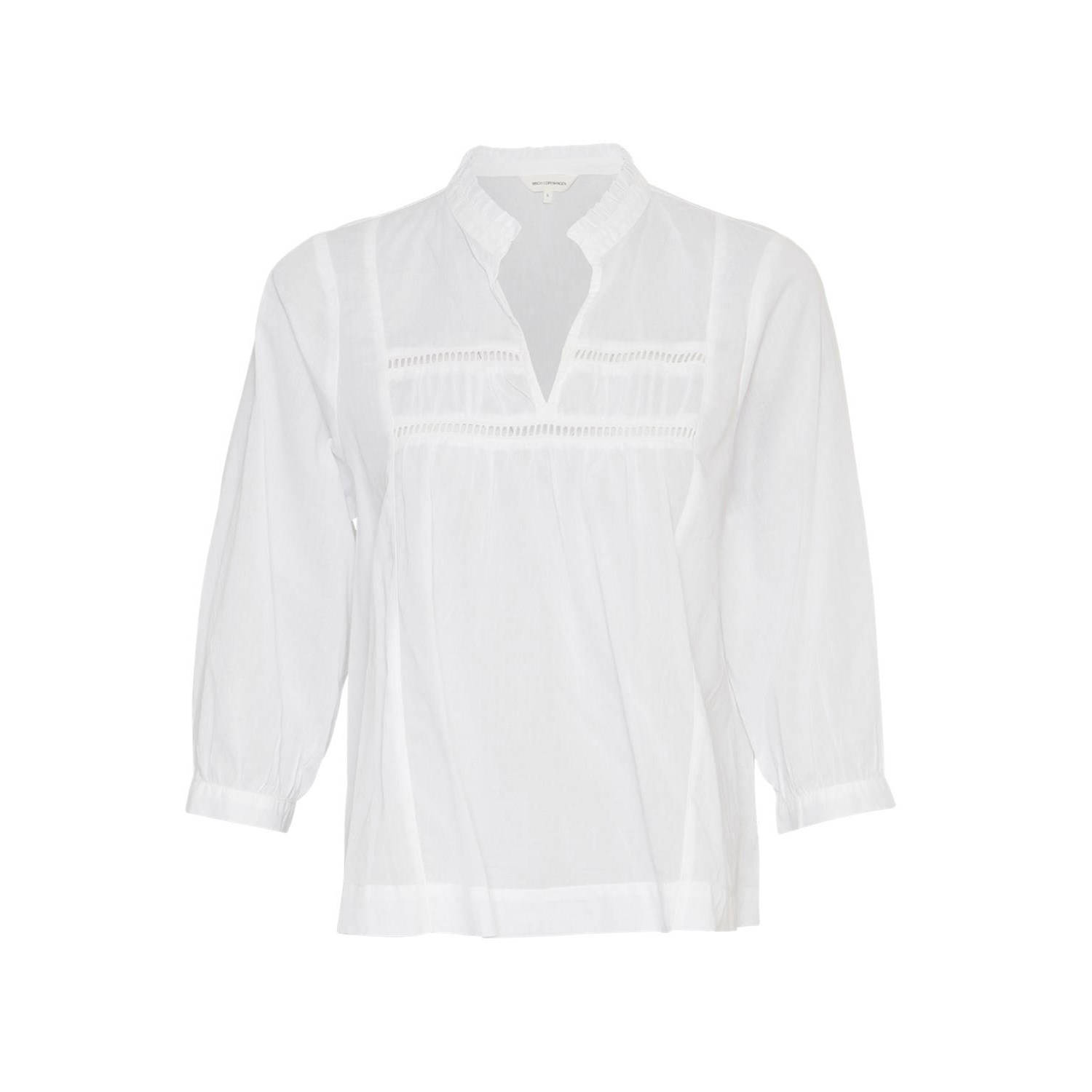 Moss copenhagen Eugenia Top Lange Mouw Blouse White Dames