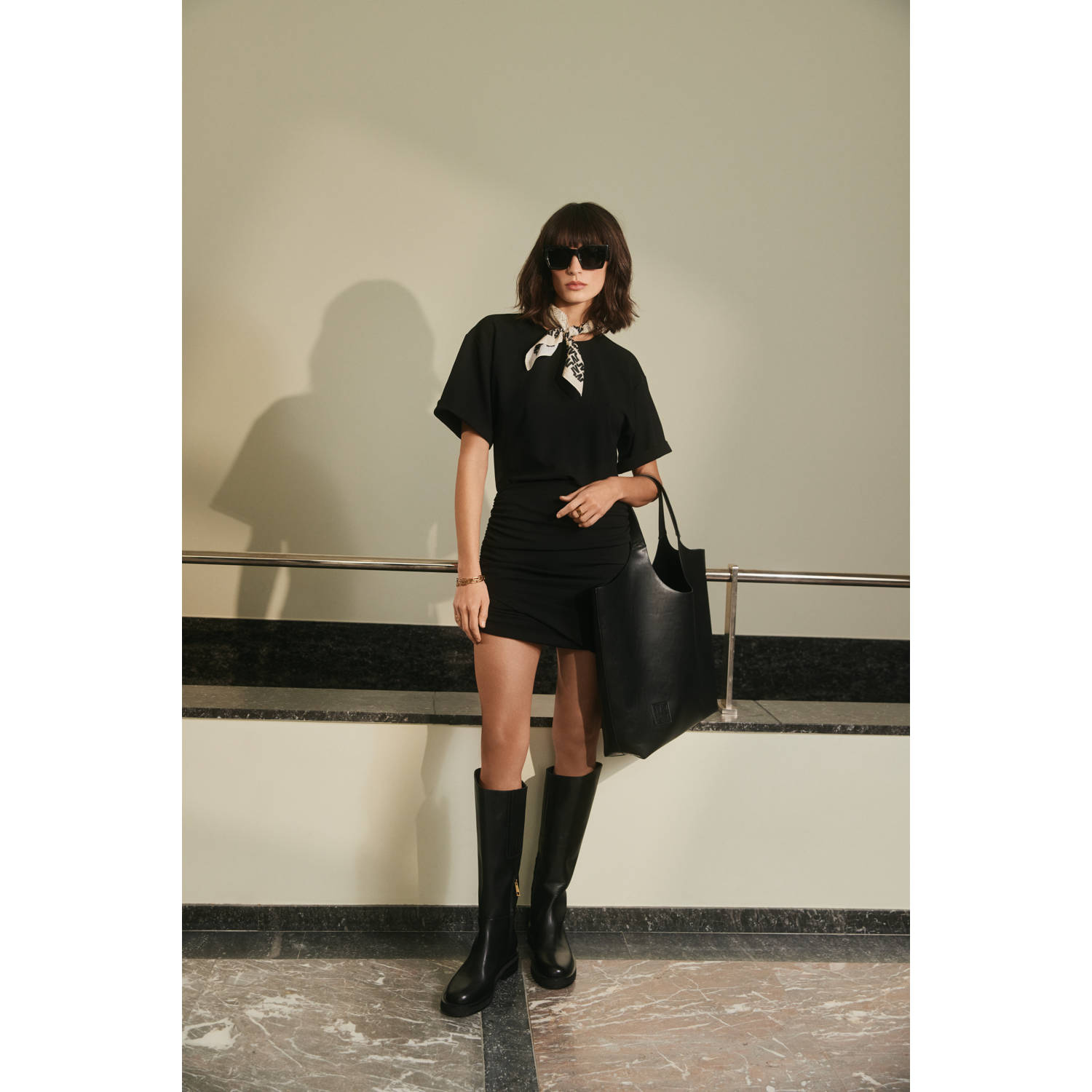JOSH V mini jurk zwart