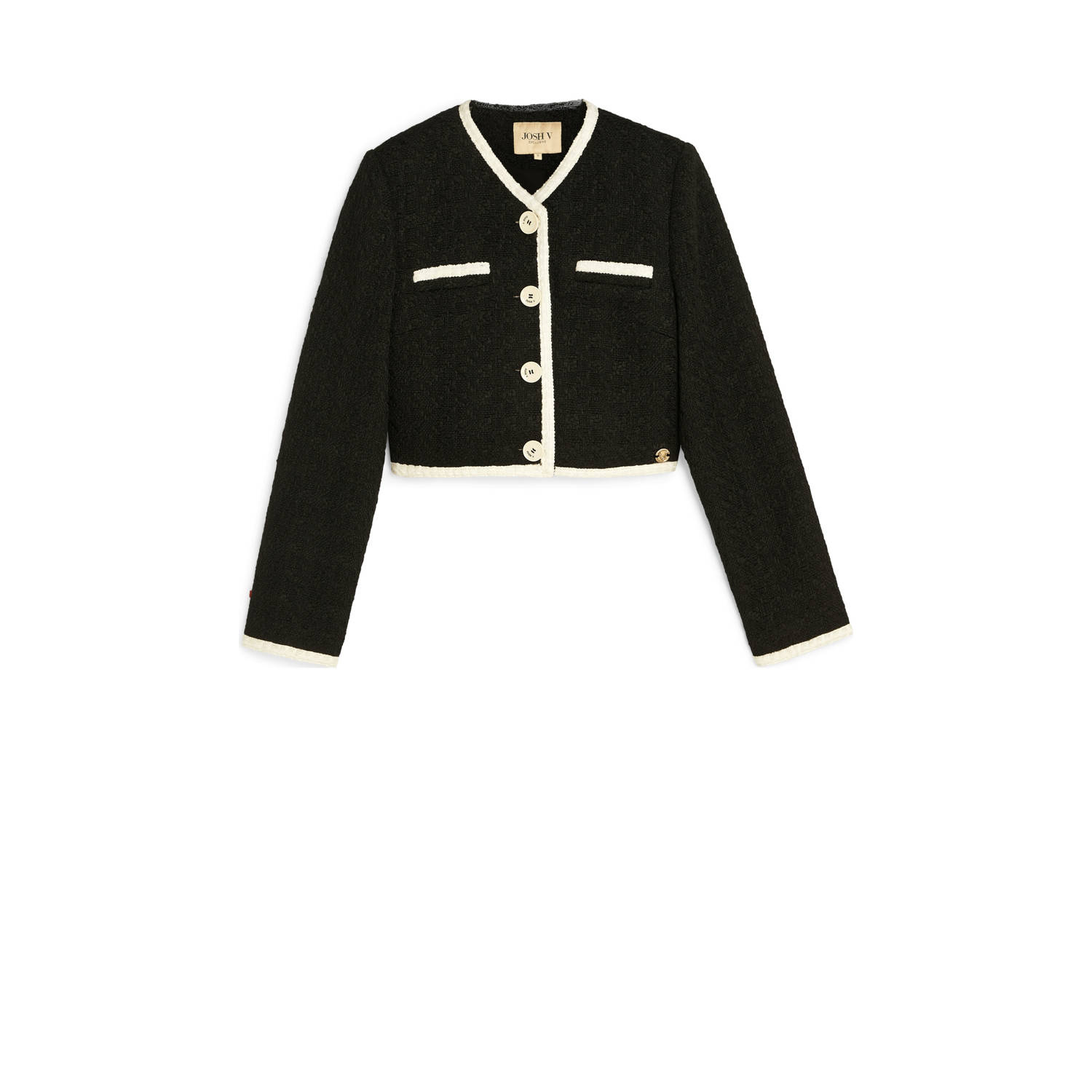 JOSH V cropped blazer Monica zwart wit