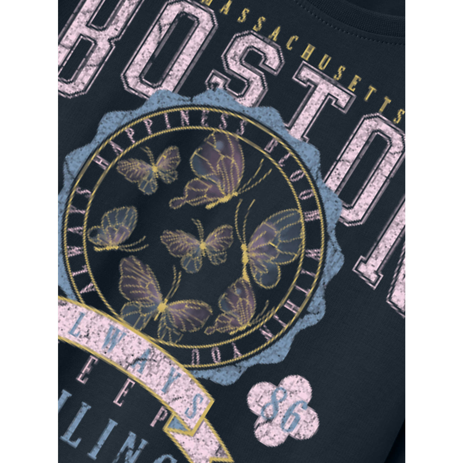 NAME IT KIDS longsleeve NKFVIX met printopdruk donkerblauw