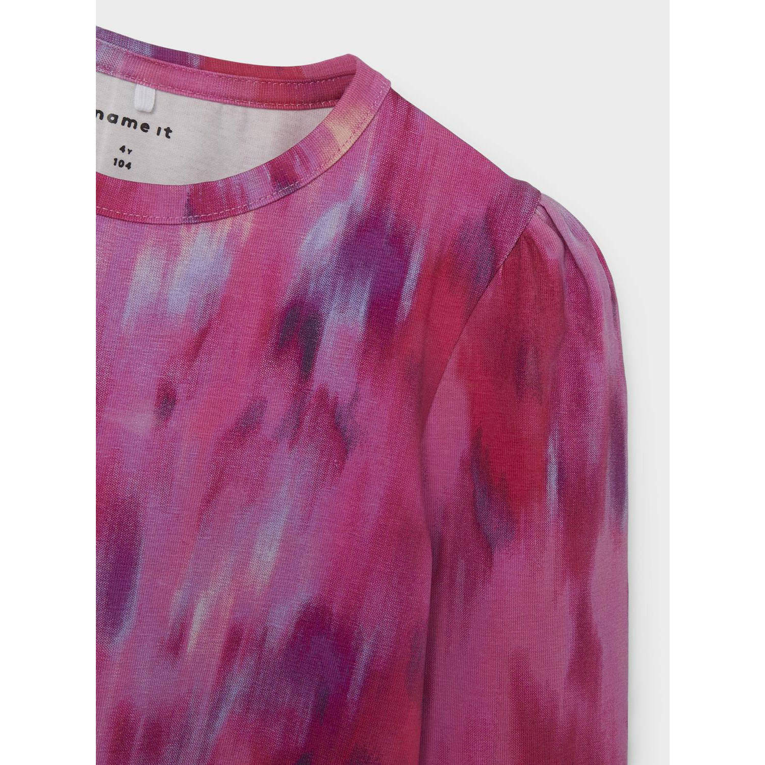 NAME IT MINI longsleeve NMFLARIANA met all over print fuchsia paars