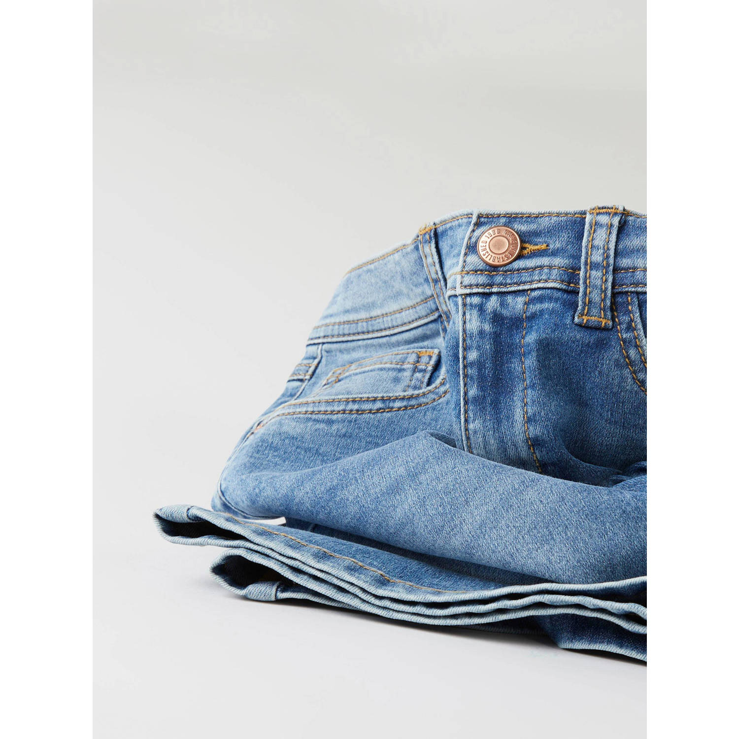 NAME IT KIDS wide leg jeans NKFROSE medium blue denim