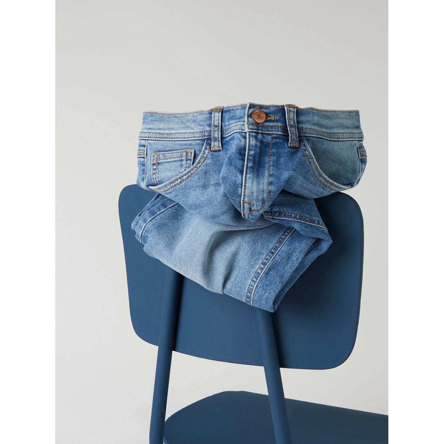 NAME IT KIDS wide leg jeans NKFROSE medium blue denim