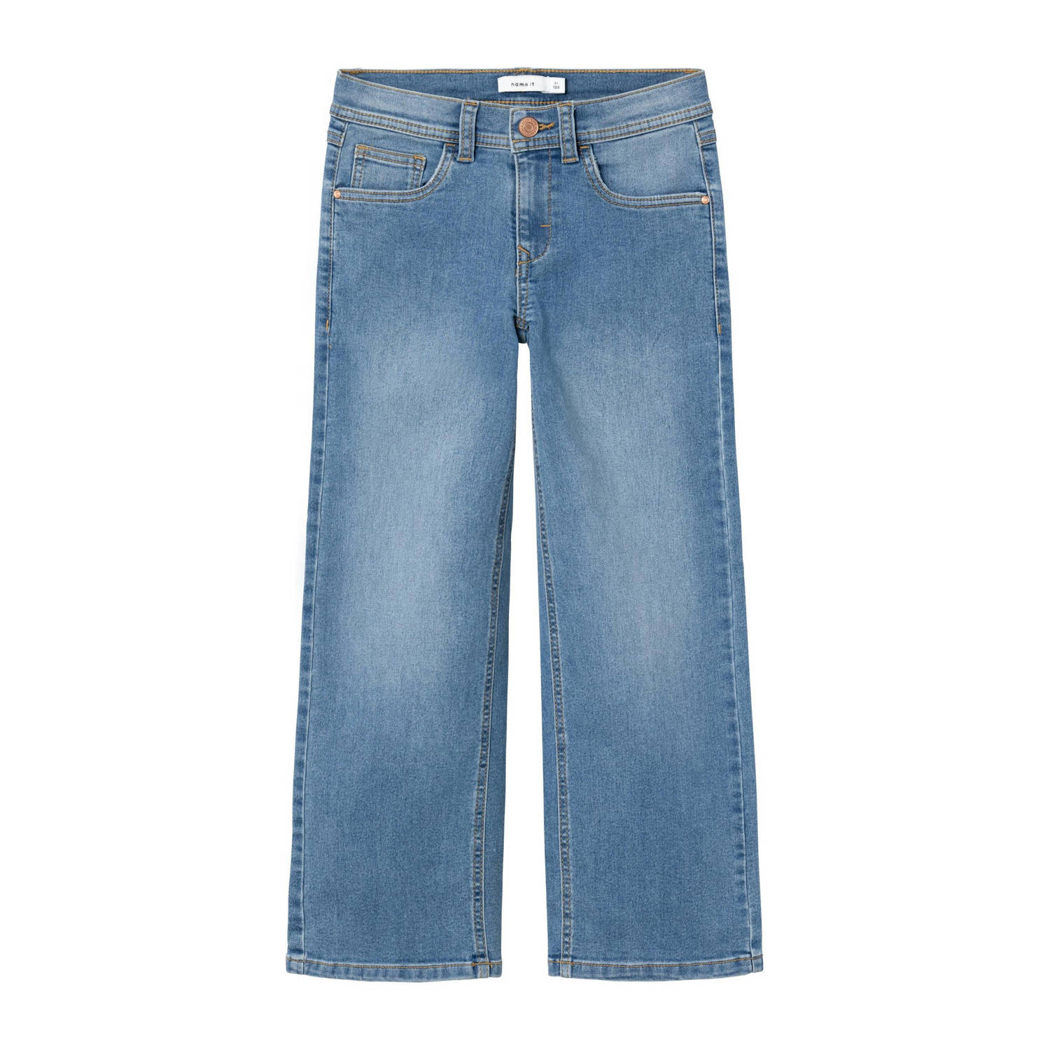 NAME IT KIDS wide leg jeans NKFROSE medium blue denim