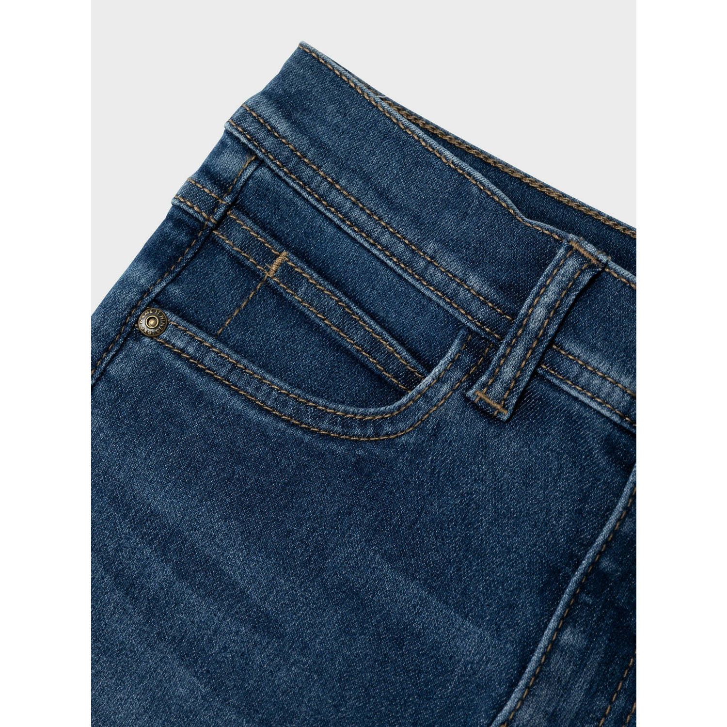NAME IT KIDS slim fit jeans NMMSILAS dark blue denim