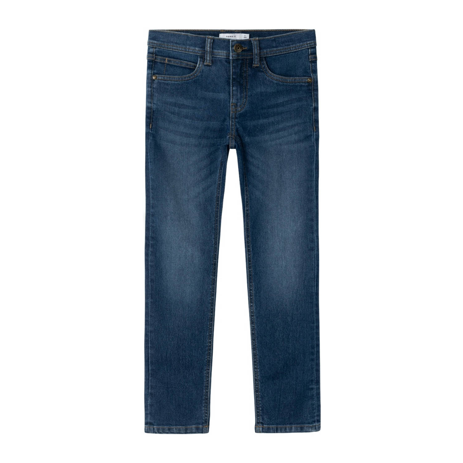 Name it KIDS slim fit jeans NMMSILAS dark blue denim Blauw Jongens Stretchdenim 116