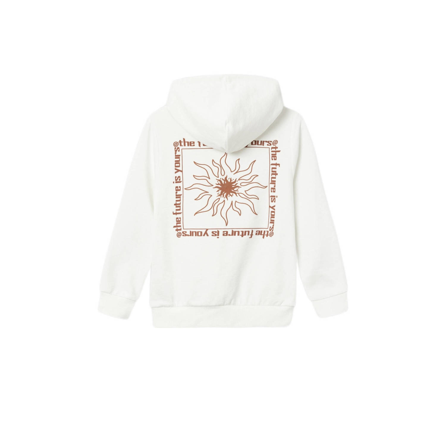 NAME IT KIDS hoodie NKMLATIAS met backprint offwhite