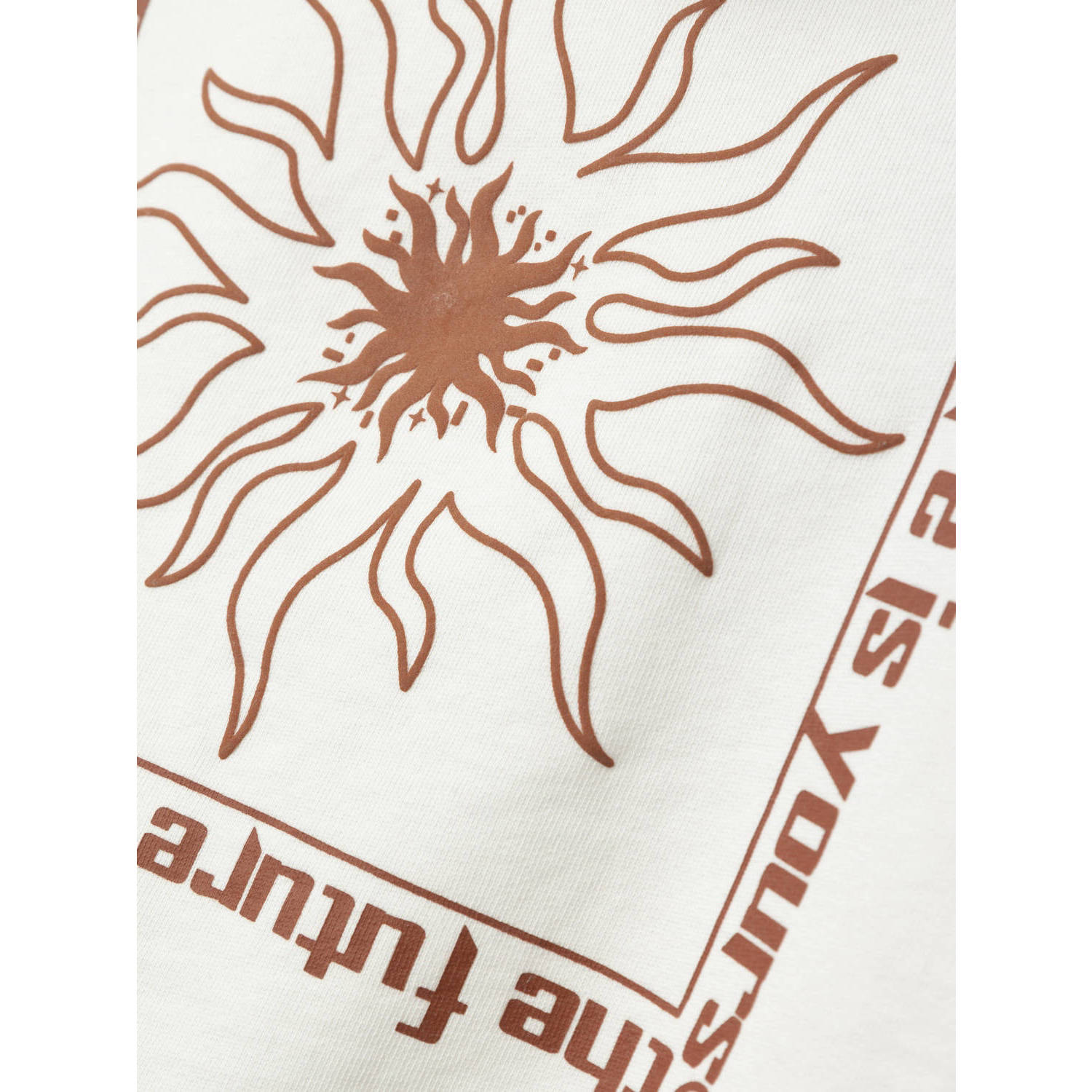 NAME IT KIDS hoodie NKMLATIAS met backprint offwhite