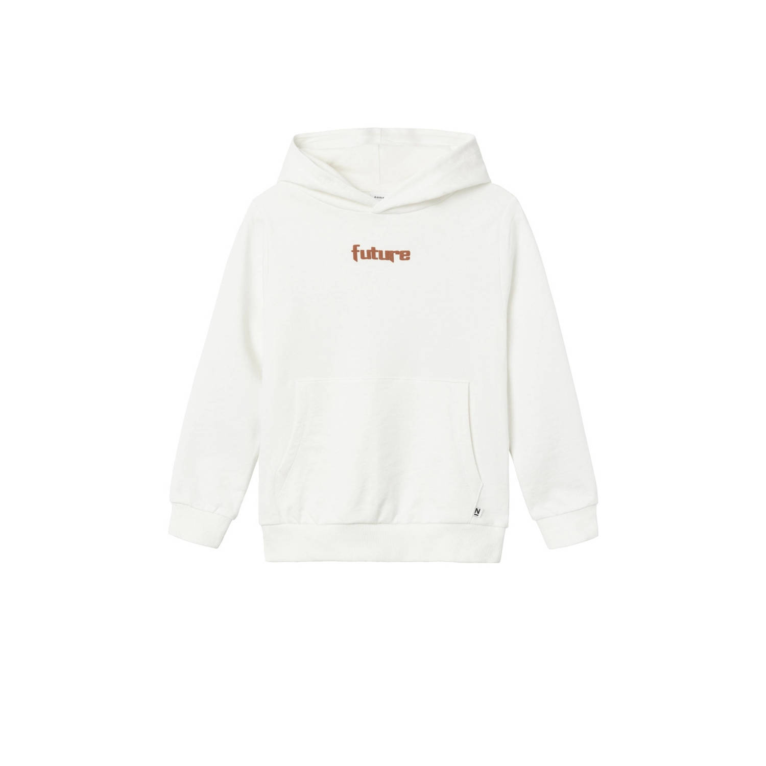 Name it KIDS hoodie NKMLATIAS met backprint offwhite Sweater Wit Backprint 146 152