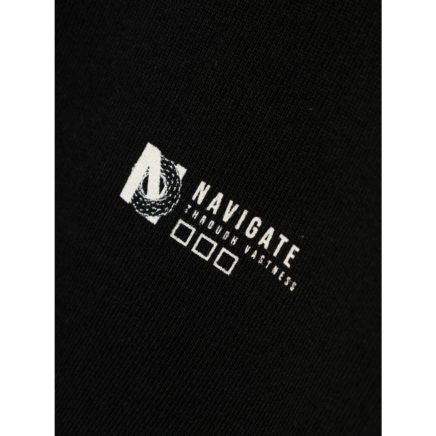 NAME IT KIDS sweater NKMLASSIE met printopdruk zwart wit