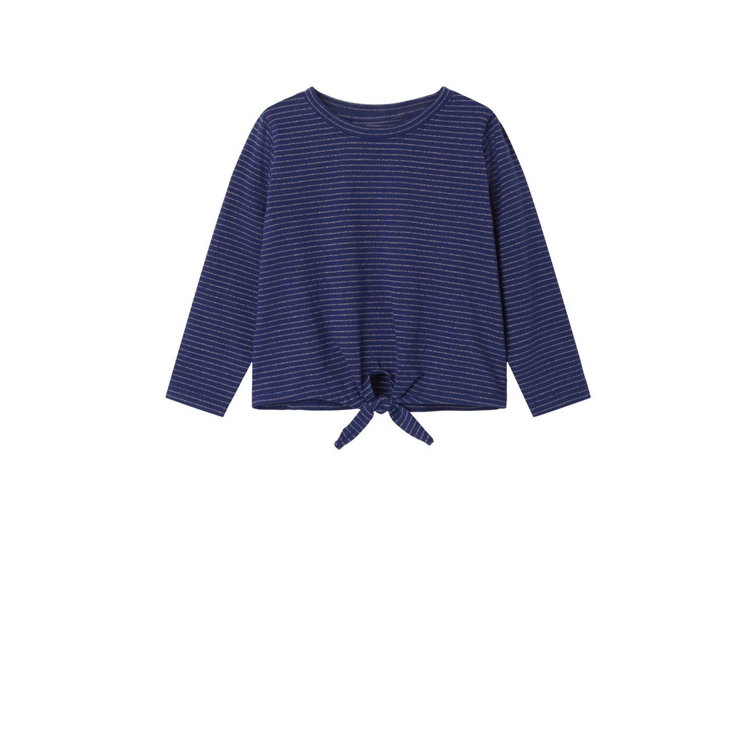 Name it MINI longsleeve NMFLARIANA met all over print donkerblauw Meisjes Stretchkatoen Ronde hals 122 128