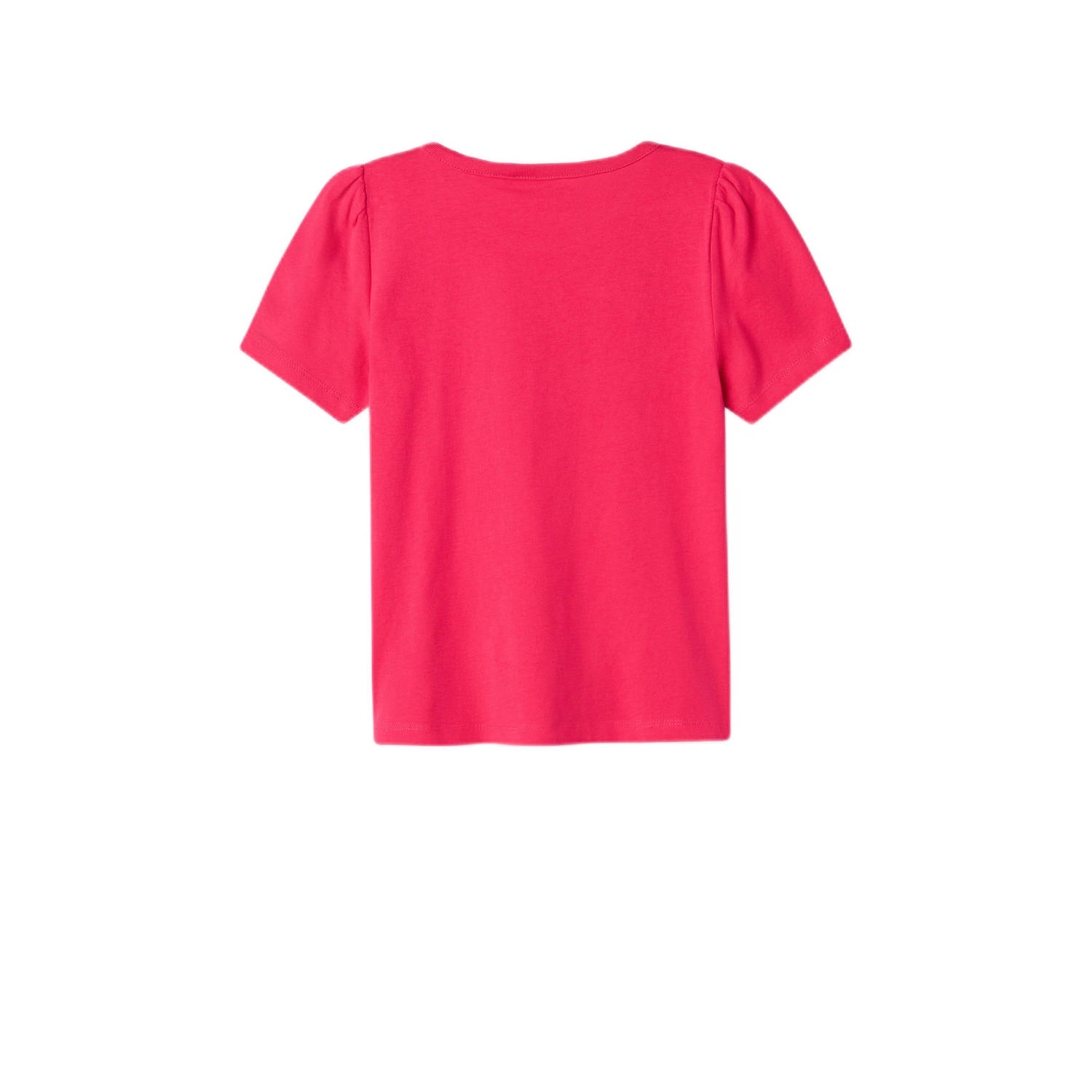 NAME IT KIDS T-shirt NKFKIAMI met printopdruk fuchsia