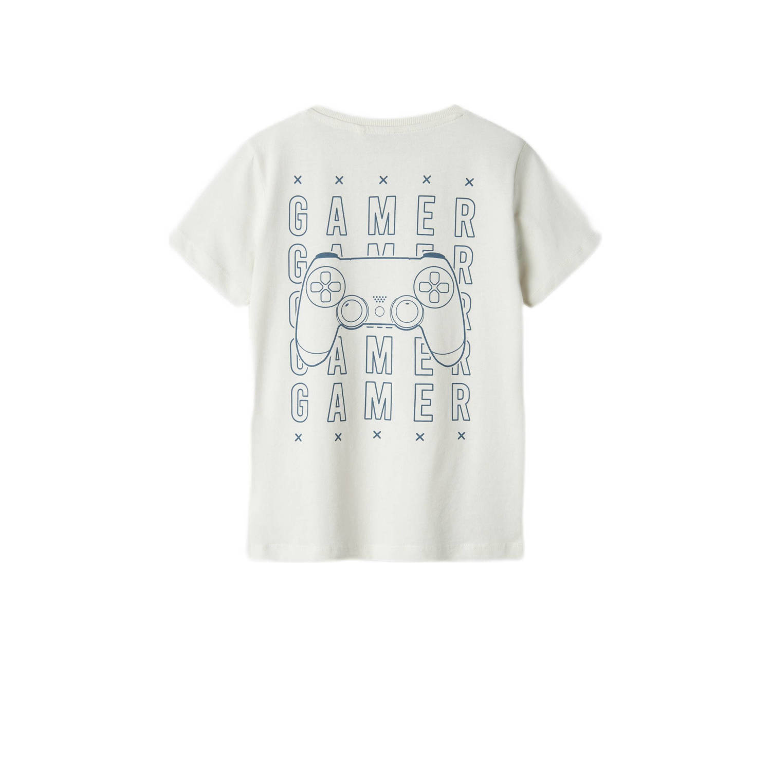 NAME IT KIDS T-shirt NKMKARLETTO met printopdruk ecru