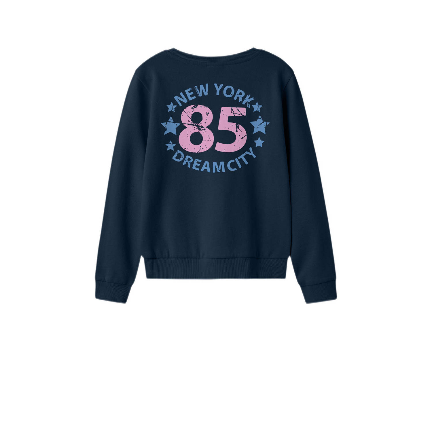 NAME IT KIDS sweater NKFVASACHA met backprint donkerblauw