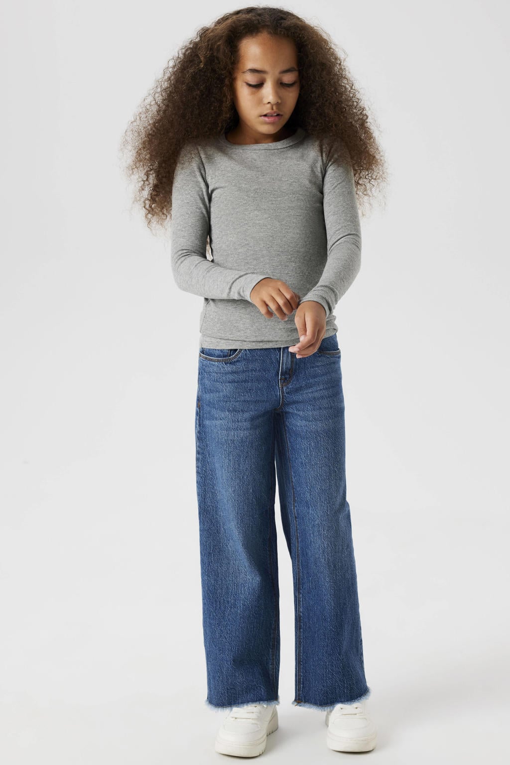 NAME IT KIDS longsleeve NKFNAKAL grijs melange