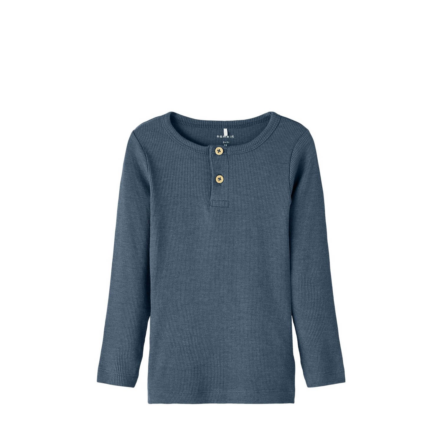 NAME IT MINI longsleeve NMMKAB blauw melange