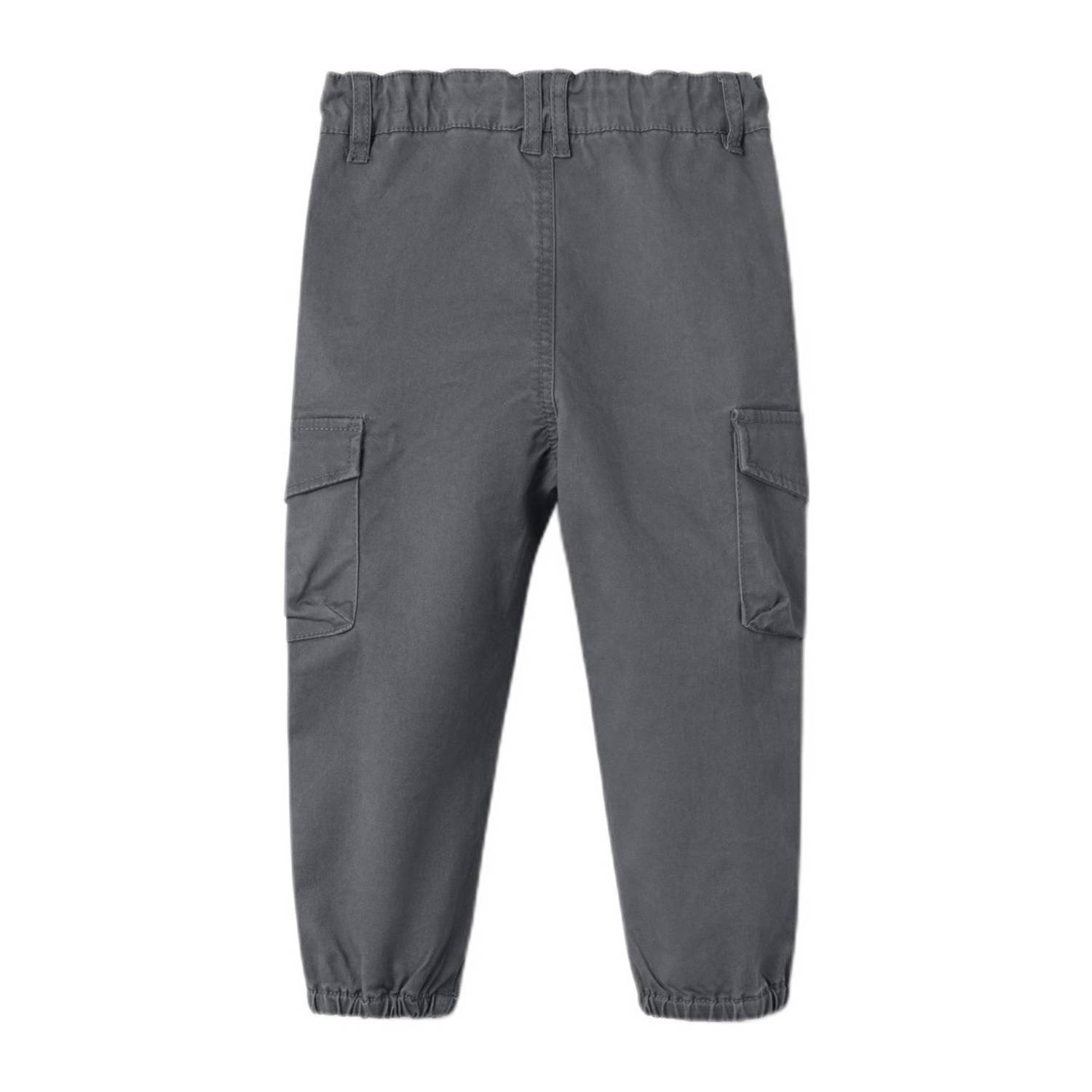 NAME IT MINI regular fit cargobroek NMMBEN donkergrijs