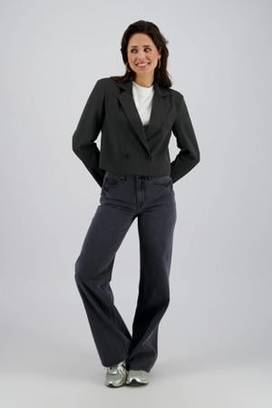 high waist wide leg jeans Sky black